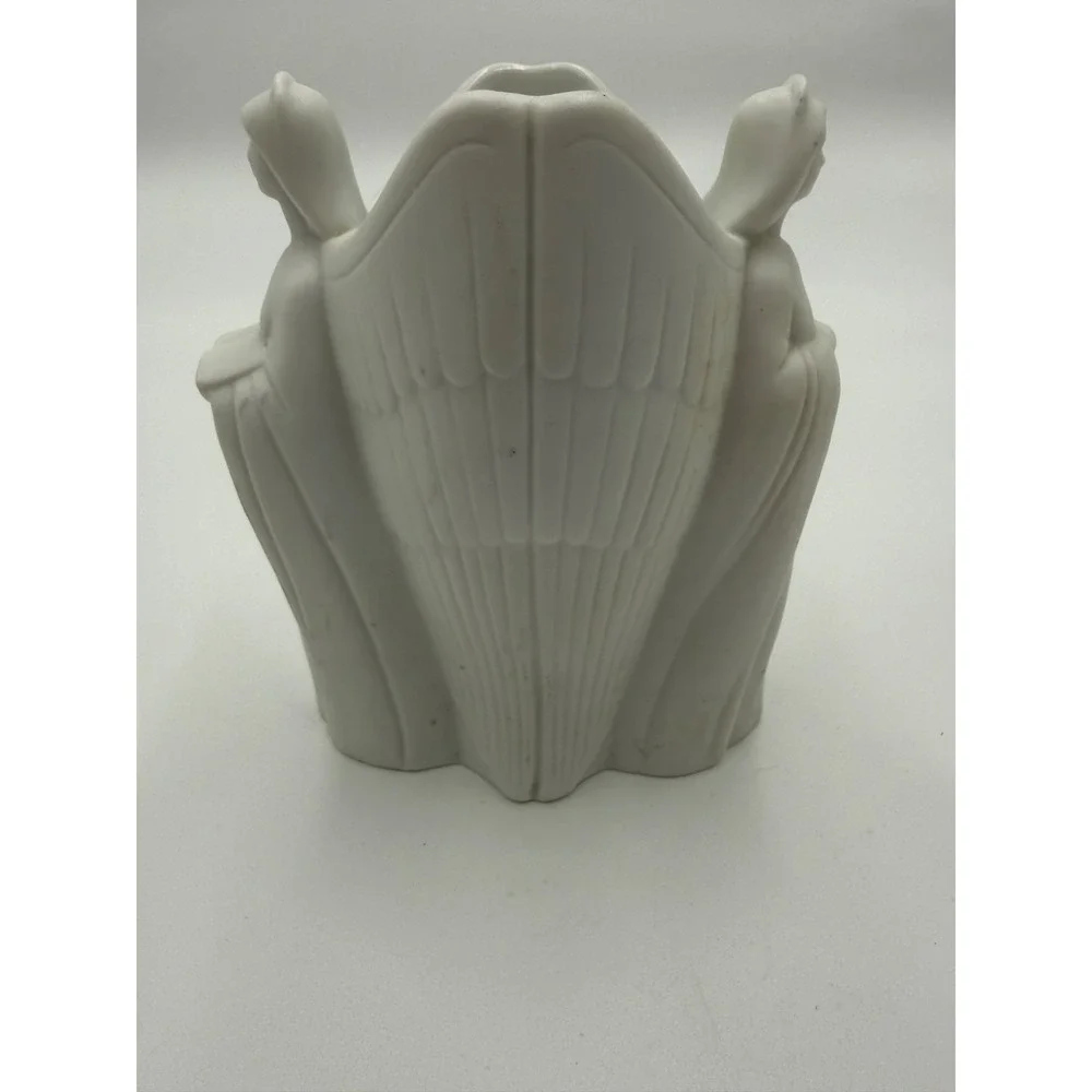Avon Angel Votive Candle  Holder‎ White Bisque